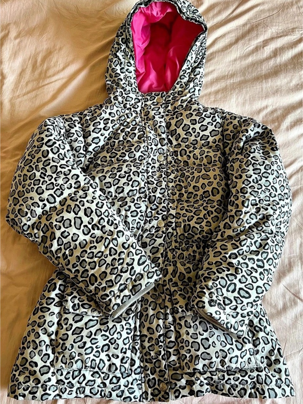 Hanna Andersson Girls Leopard Print Down
Winter Puffer Jacket - Size 150 (US 12)